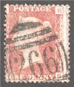 Great Britain Scott 33 Used Plate 208 - RB